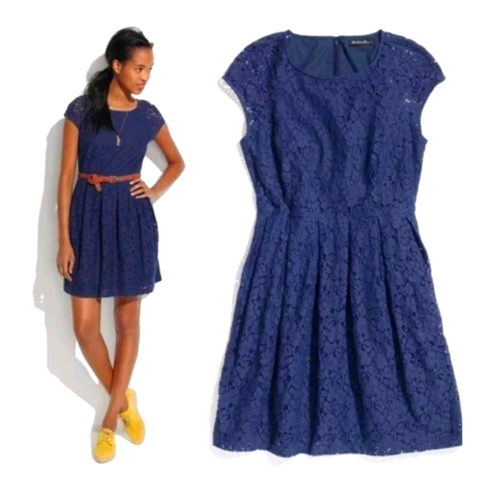 Madewell Navy Lace Dress